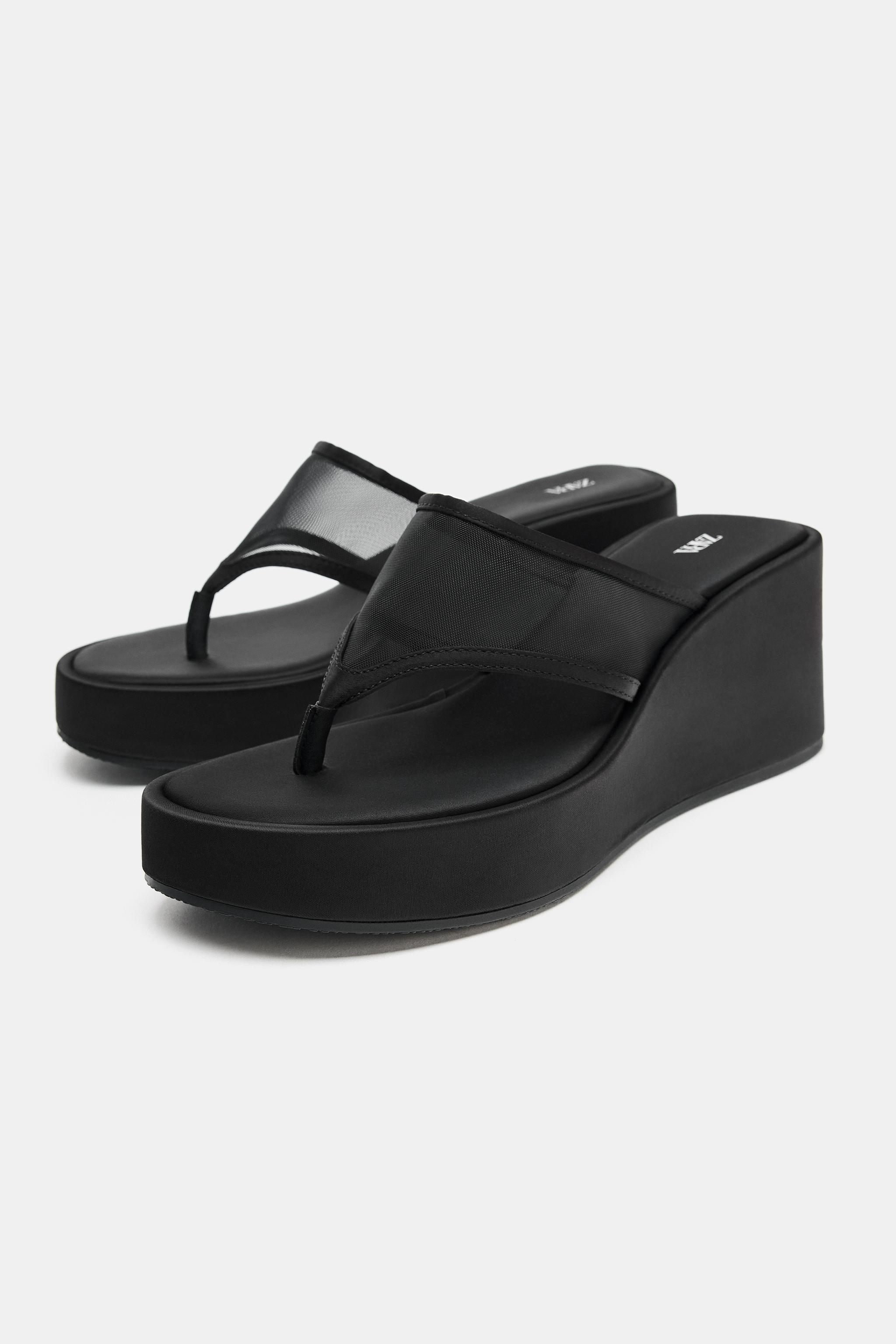 CHAUSSURES COMPENSÉES À BRIDE EN RÉSILLE